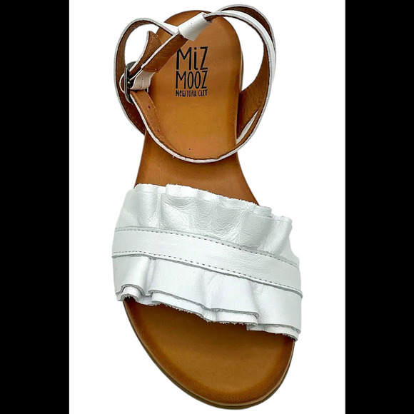 Miz Mooz Leather Ankle Strap Sandals Theresa Ivory - Medium - Picture 2 of 3
